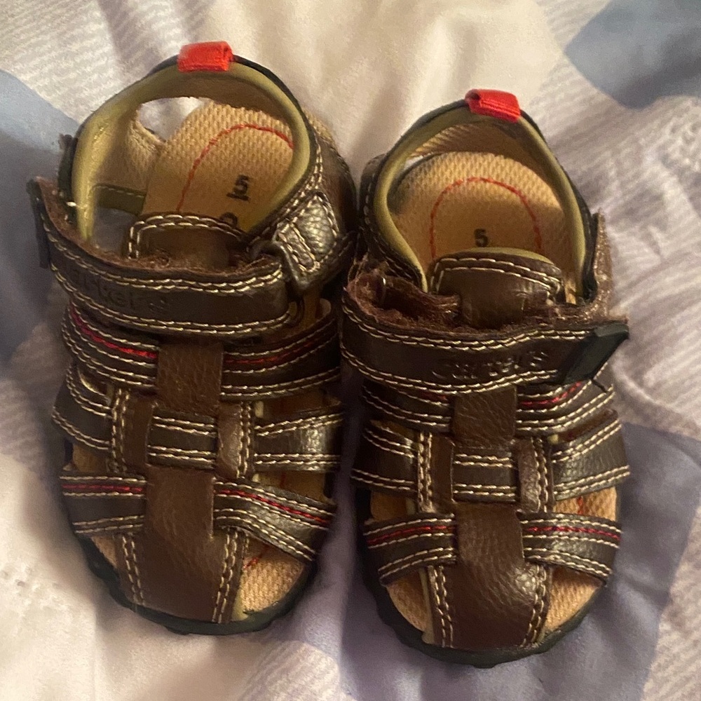 Carter's Brown and Tan Kids Sandals